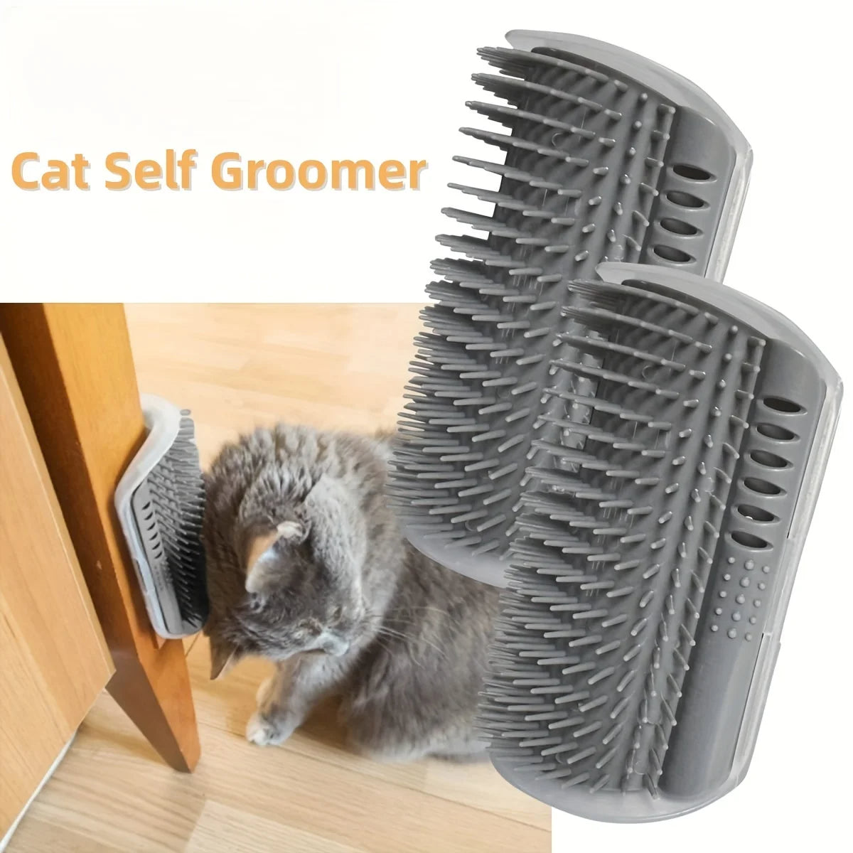 Cat Self Scratcher & Grooming Brush